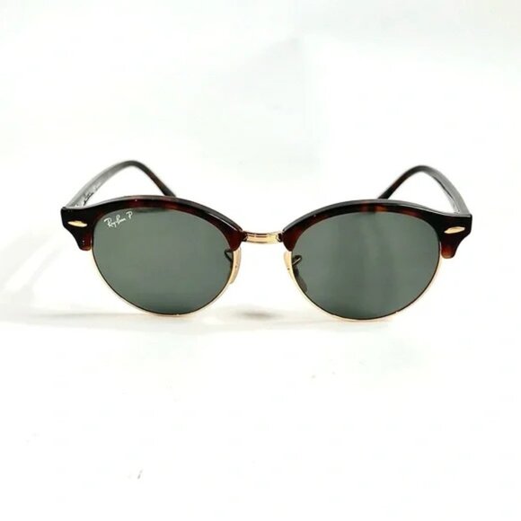 Ray-Ban Clubround Classic Polished Red Havana Tortoiseshell Sunglasses - Picture 2 of 7
